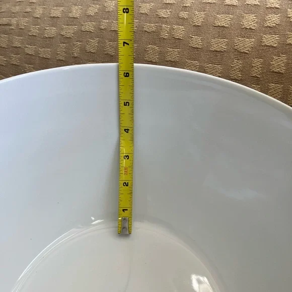 Vintage Pottery Barn Large White Ceramic Popcorn Serving Bowl or mixing bowl - Picture 9 of 12